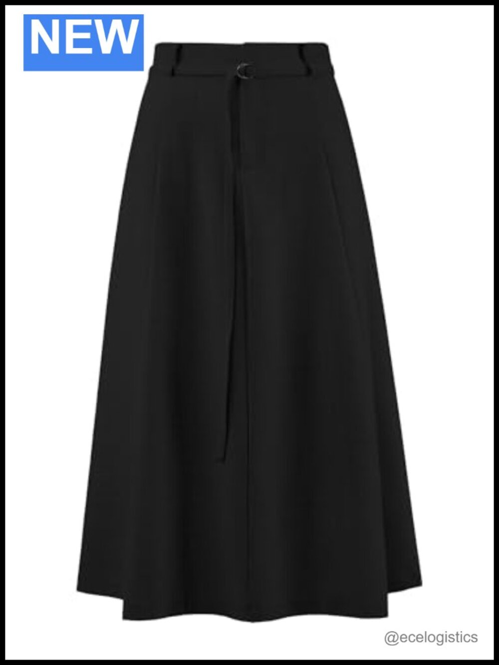 Women's A-Line Maxi Skirt with Pockets High Waist Elastic
